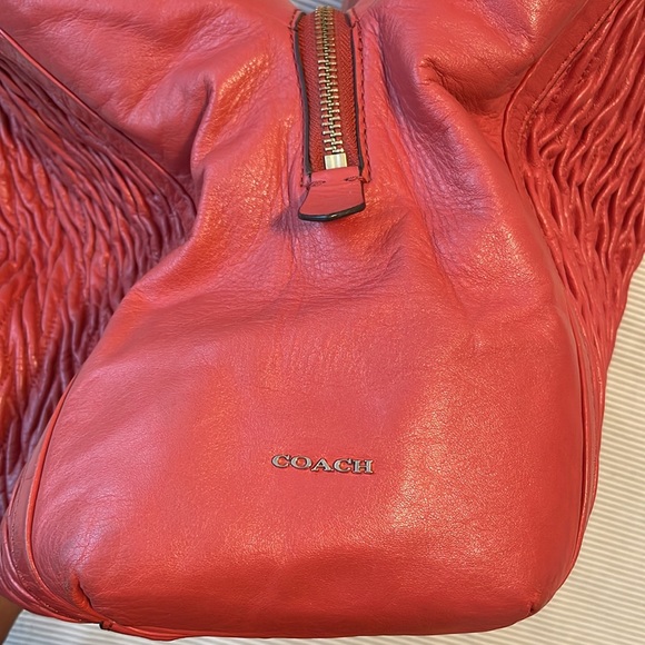 COACH Large Madison Phoebe Twisted Gathered Leather Shoulder Bag - Picture 6 of 11